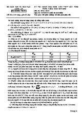 Đề thi chọn học sinh giỏi THPT cấp tỉnh vòng 2 môn Hóa học - Buổi thi thứ nhất - Năm học 2019-2020 - Sở giáo dục và đào tạo Long An